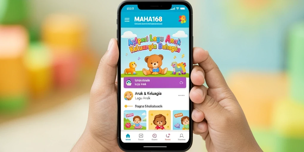 Antarmuka aplikasi MAHA168 yang ramah anak dan menyenangkan.