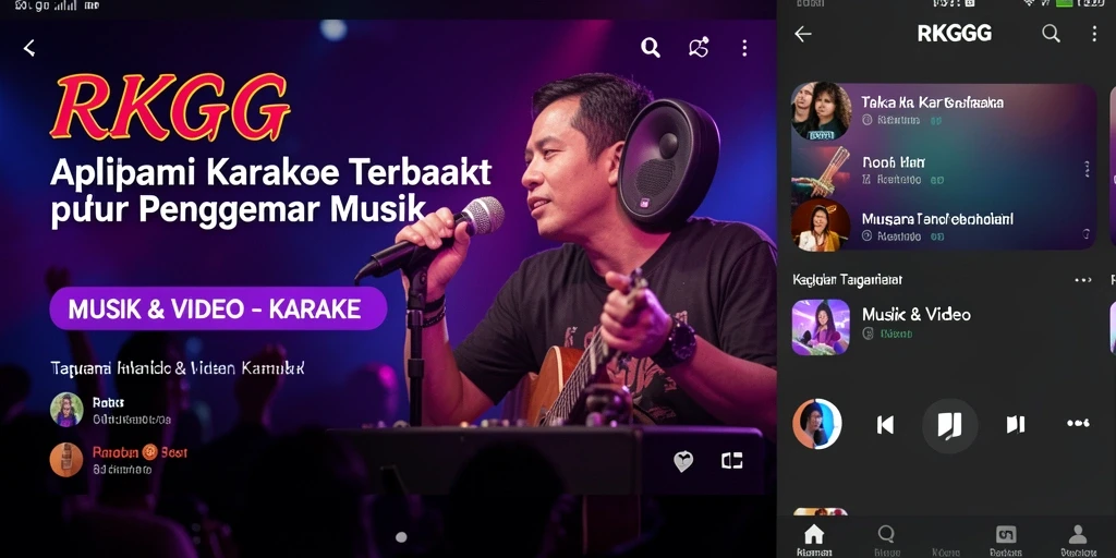 Antarmuka RKGG yang ramah pengguna untuk karaoke.
