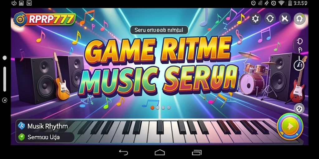 Tampilan antarmuka RPRP777 saat bermain dengan irama musik.