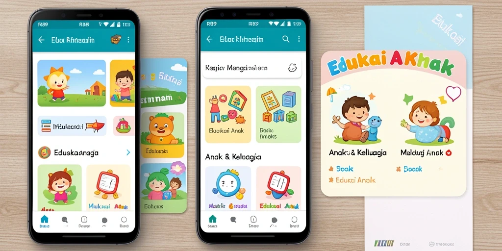 Tampilan antarmuka yang ramah anak dan interaktif.