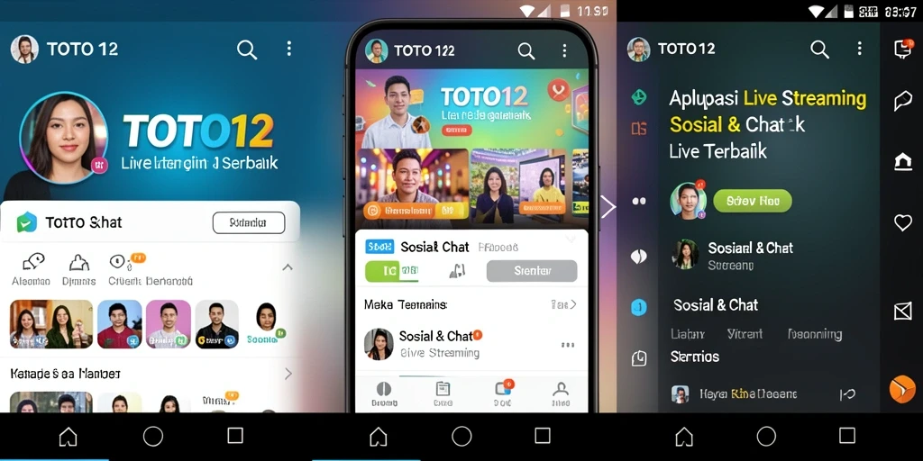 Tampilan antarmuka TOTO12 saat Live Streaming dengan pengguna aktif.