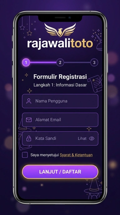 Cara Daftar Akun Baru rajawalitoto di Android